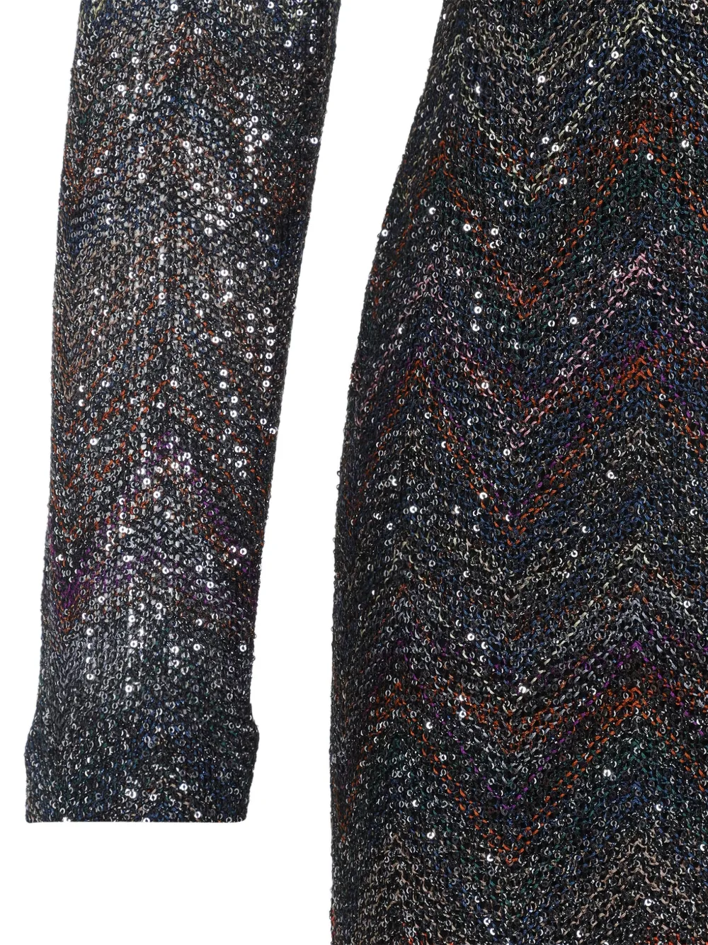 Missoni Mini-jurk met zigzagpatroon en pailletten Zwart