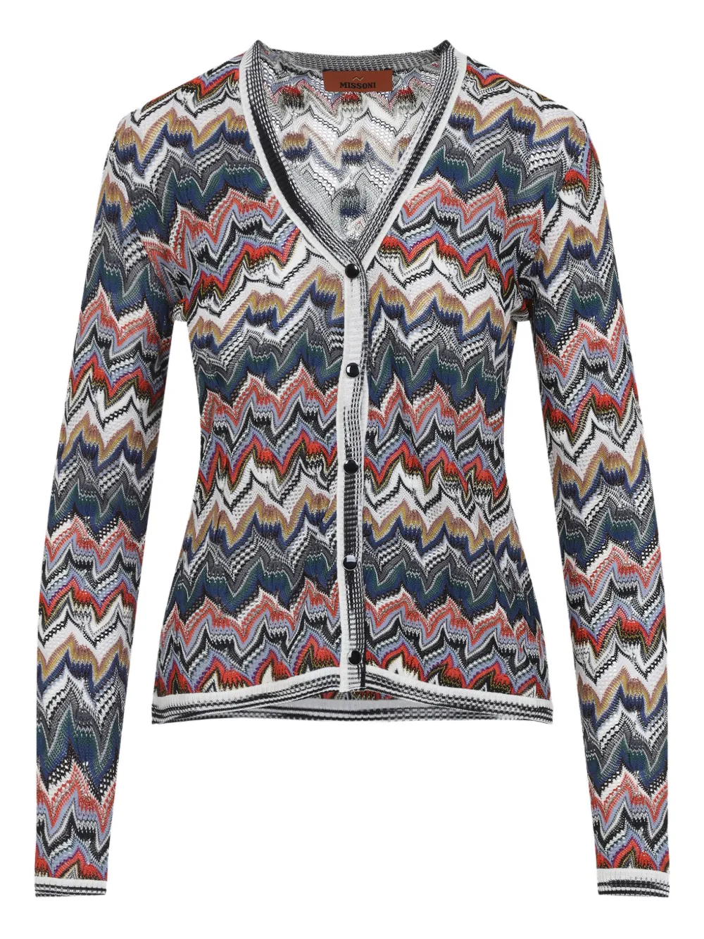 Missoni zigzag-knit cardigan Blauw