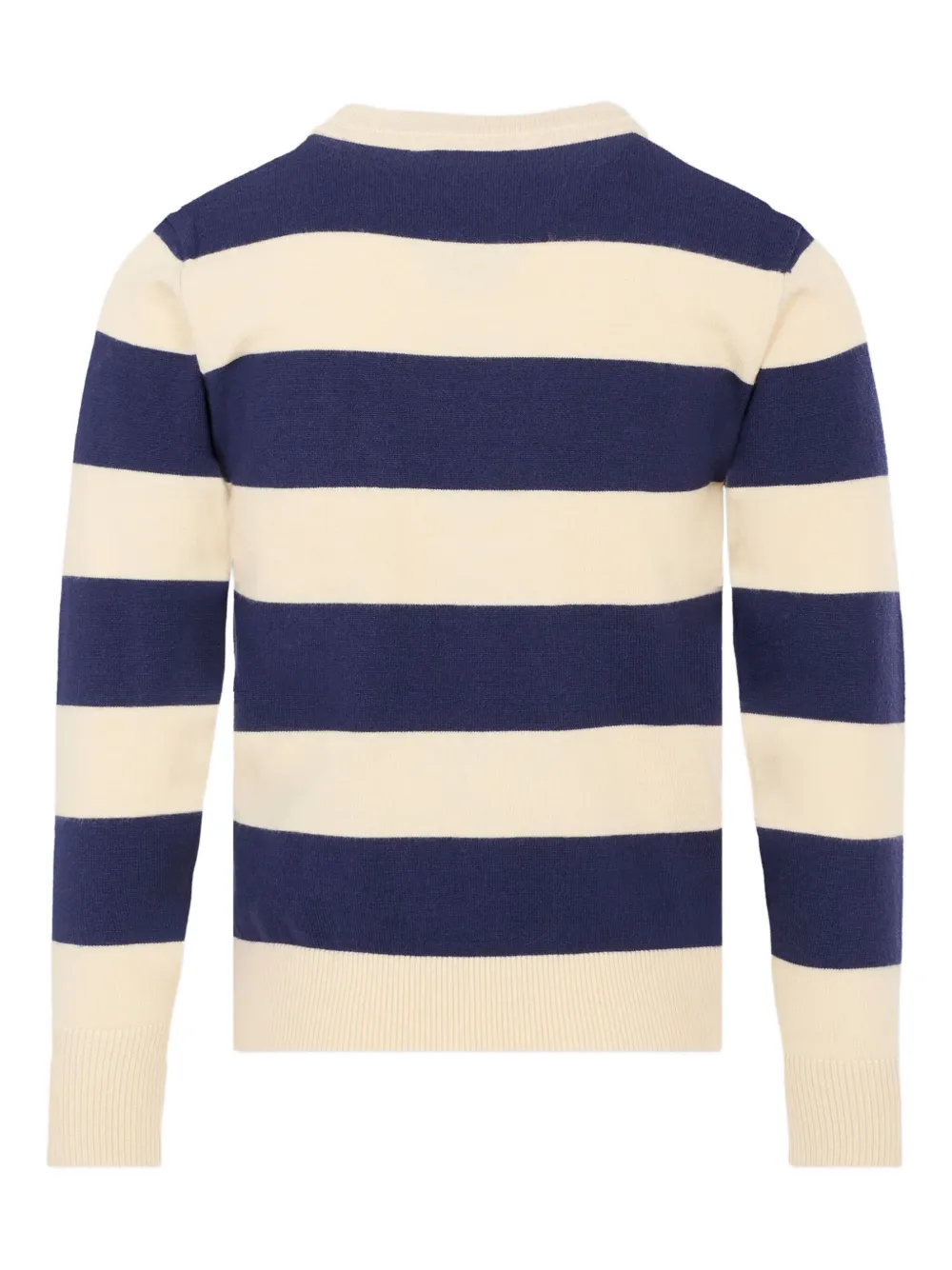 TRUSSARDI JUNIOR striped crew-neck knit Blauw