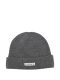 Laneus ribbed wool-blend beanie - Grey
