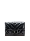 CHANEL Pre-Owned 2017-2018 Reissue Chevron Quilted Aged Calfskin Card Holder Wallet small wallets - Black