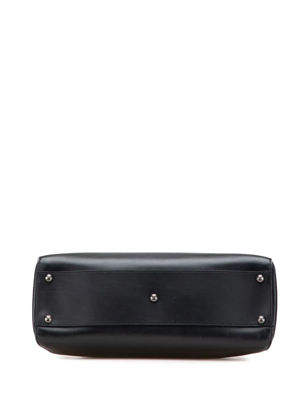Pre-owned Fendi 2000-2010 Medium Shiny Nappa Peekaboo Iconic Satchel In Black