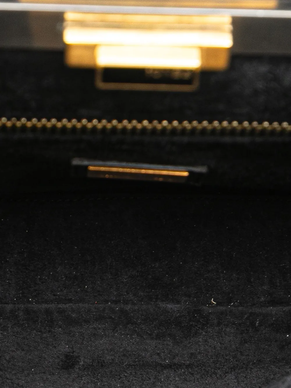 Pre-owned Fendi 2000-2010 Medium Shiny Nappa Peekaboo Iconic Satchel In Black