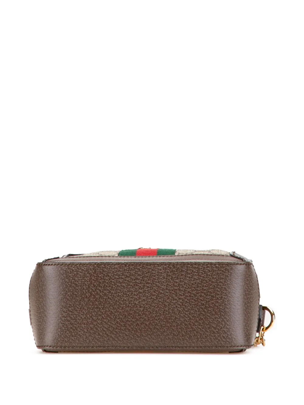 Pre-owned Gucci 2016-2025 Mini Gg Supreme Web Ophidia Satchel In Brown