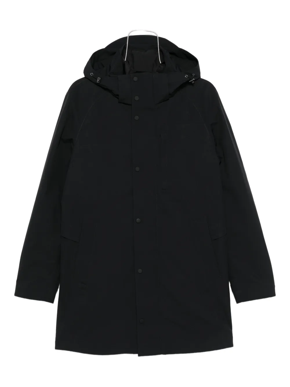 Paul & Shark Hooded Snap-fastening Jacket In Black
