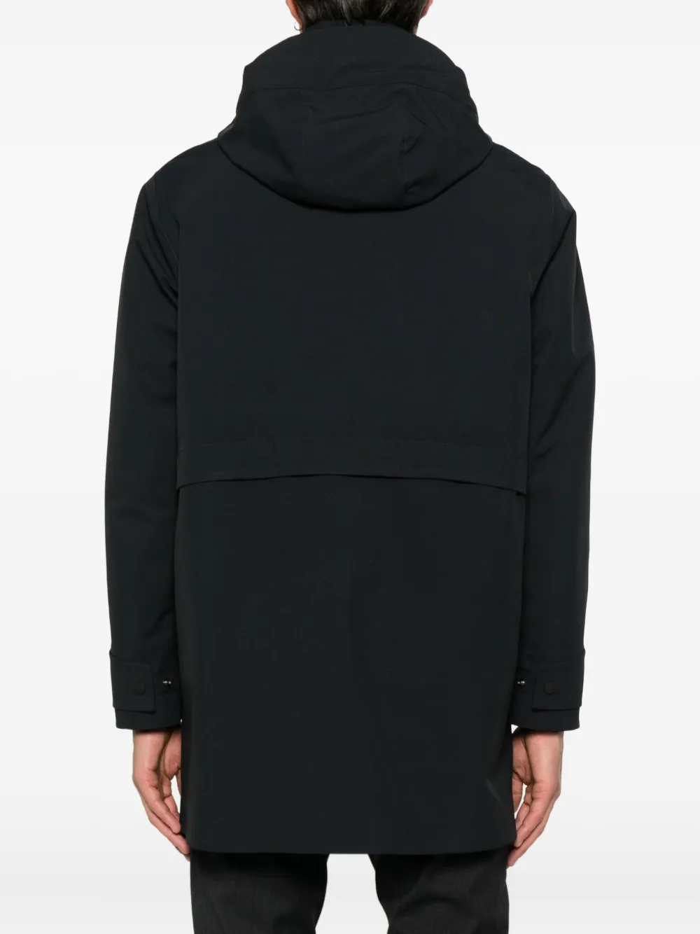 Paul & Shark Hooded Snap-fastening Jacket In Black