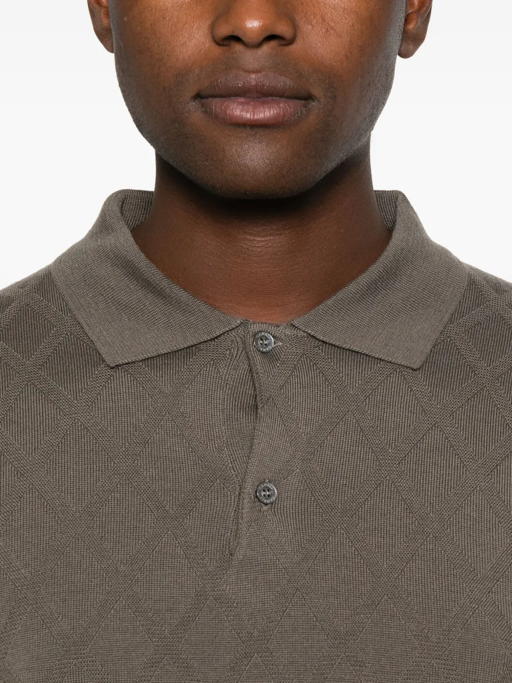 Canali Linnen poloshirt Bruin