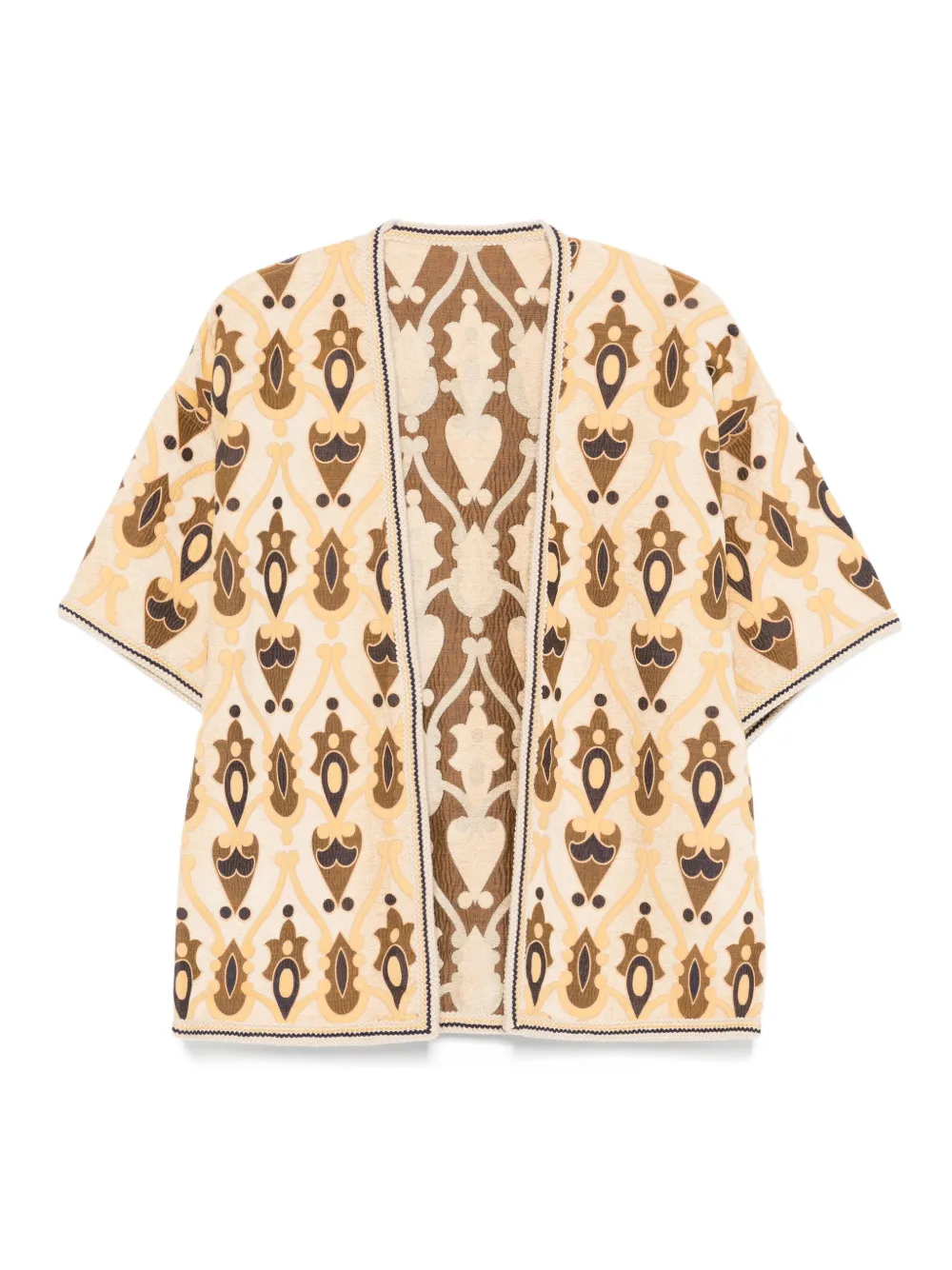 ETRO Jack met patroon en korte mouwen Beige