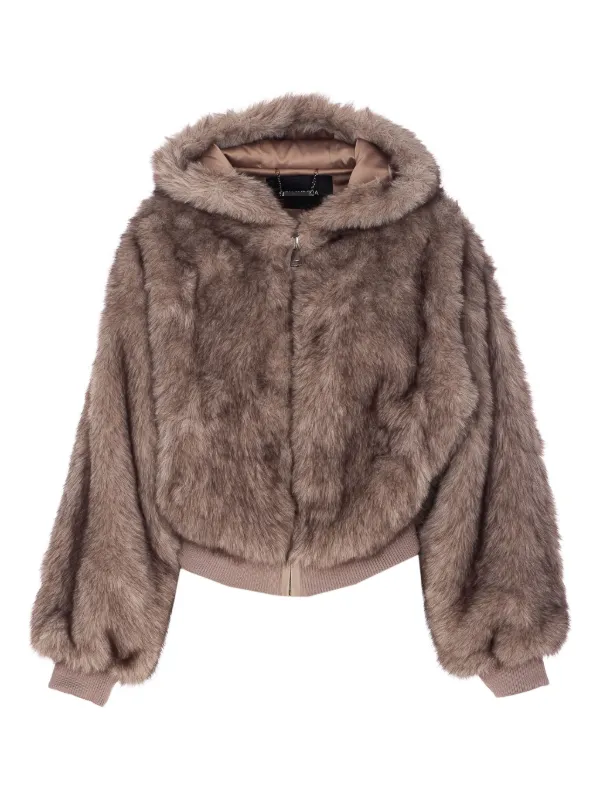 美品★LOU ANDREA★人気完売モデル★HOODIE COAT★ベージュ LOU ANDREA/ルーアンドレア】DOUBLE FACE JACKET COAT（その他