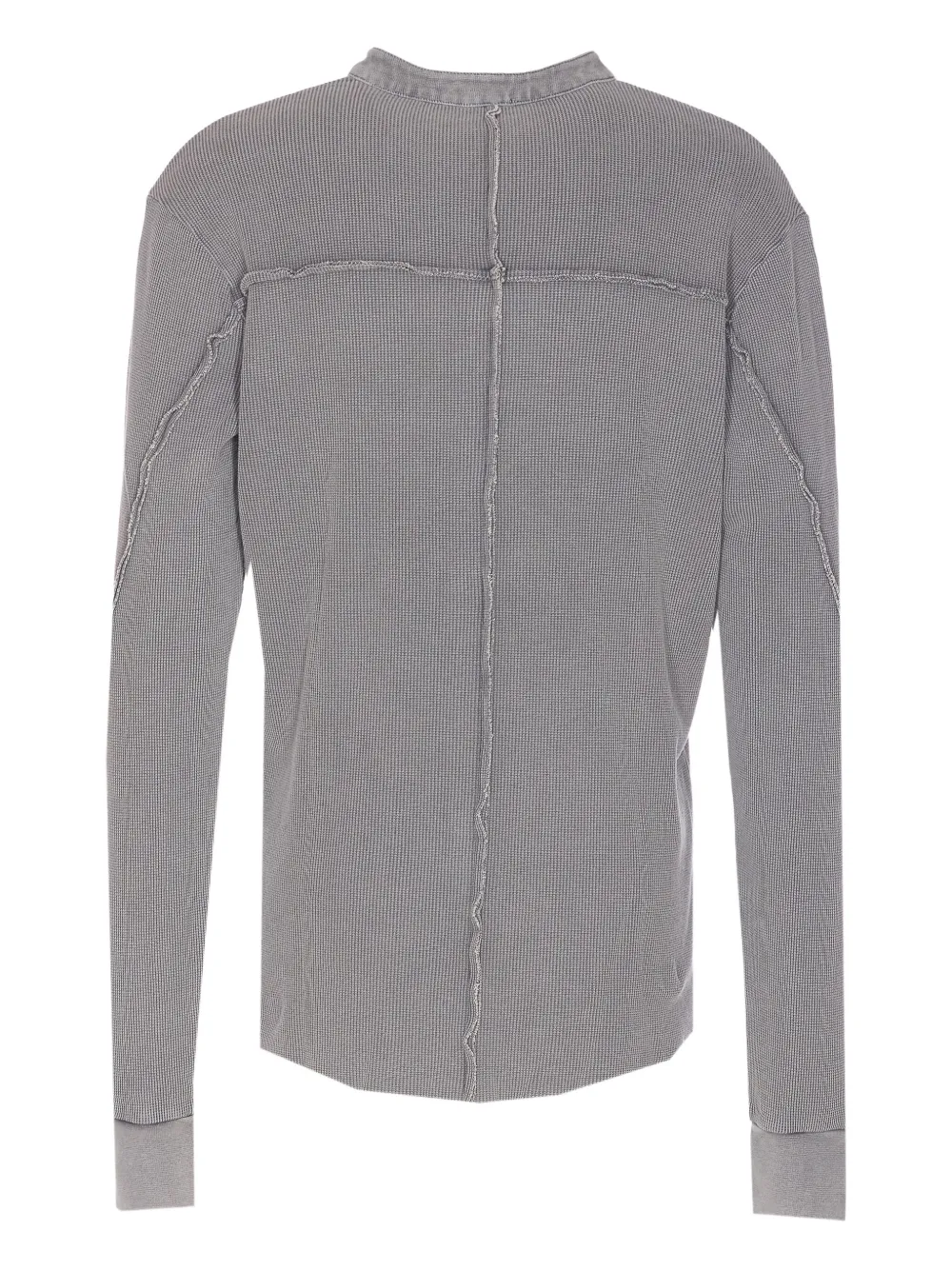 ribbed button-front top