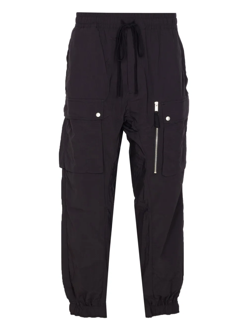 elasticated-waist cargo trousers
