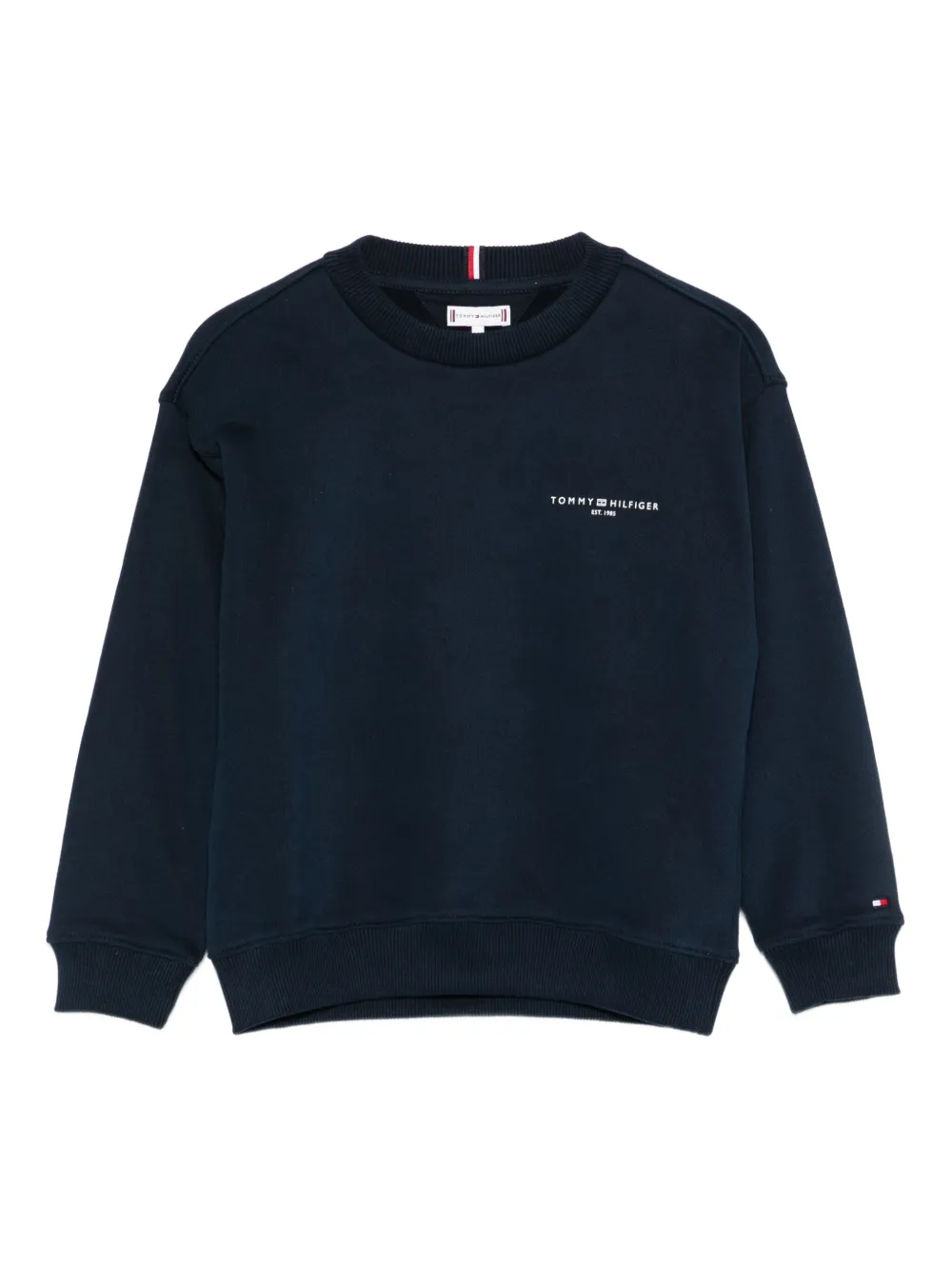 Tommy Hilfiger Junior Sweater met geborduurd logo en lange mouwen Blauw