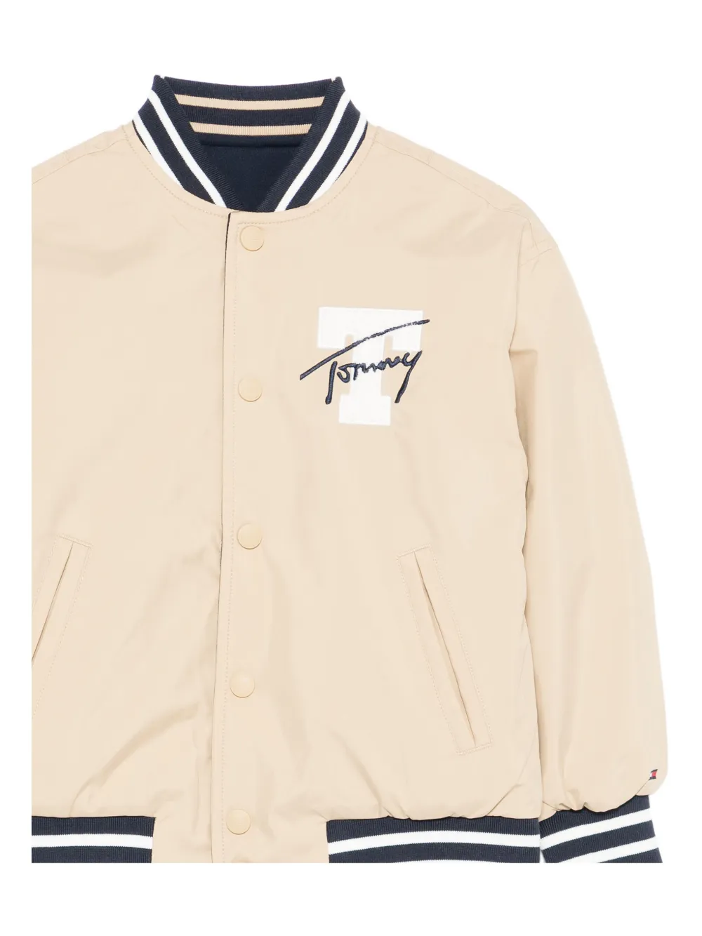 Tommy Hilfiger Junior Bomberjack met kenmerkend logo AB9 BEIGE BLU