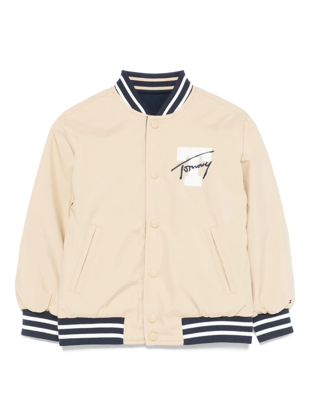 Tommy Hilfiger Junior Bomberjack met kenmerkend logo AB9 BEIGE BLU