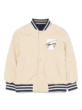 Tommy Hilfiger Junior signature-logo bomber jacket - AB9 BEIGE/BLU