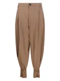 DARKPARK pleated cuffed tapered trousers - Neutrals