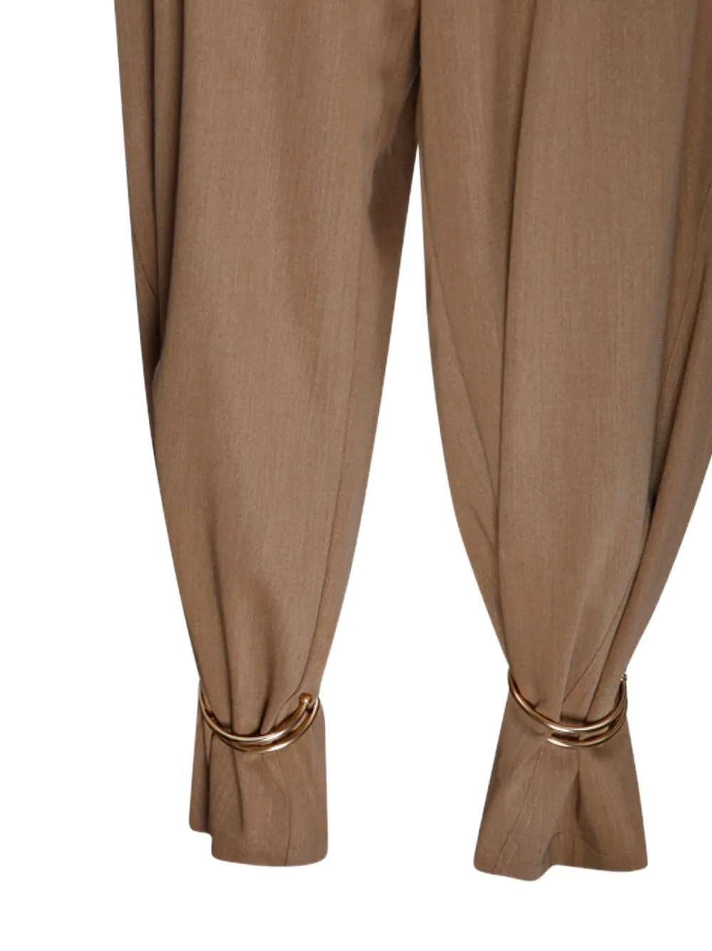 DARKPARK pleated cuffed tapered trousers - Beige