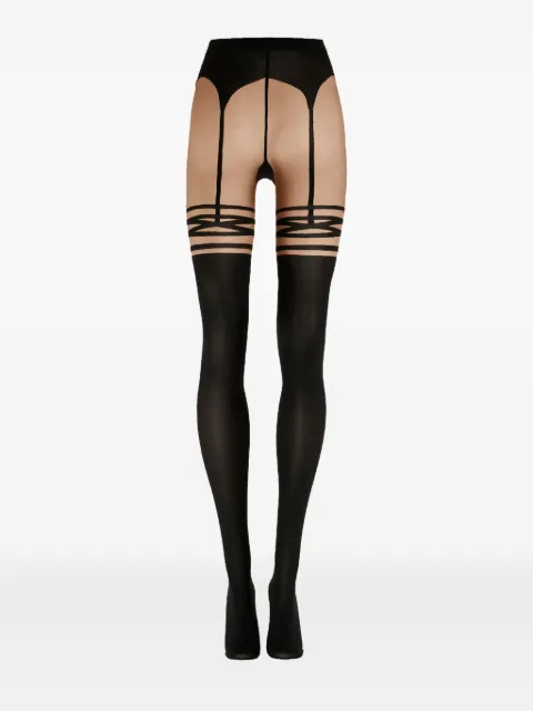 Wolford suspender patterned tights