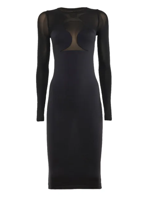 Wolford sheer-panelled long-sleeve dress
