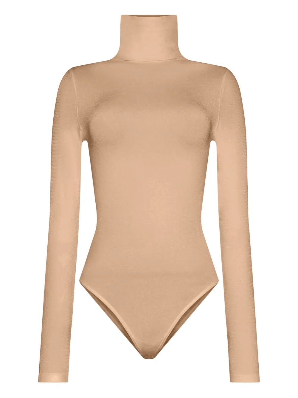 Wolford Turtleneck Long-sleeve Bodysuit In Gray