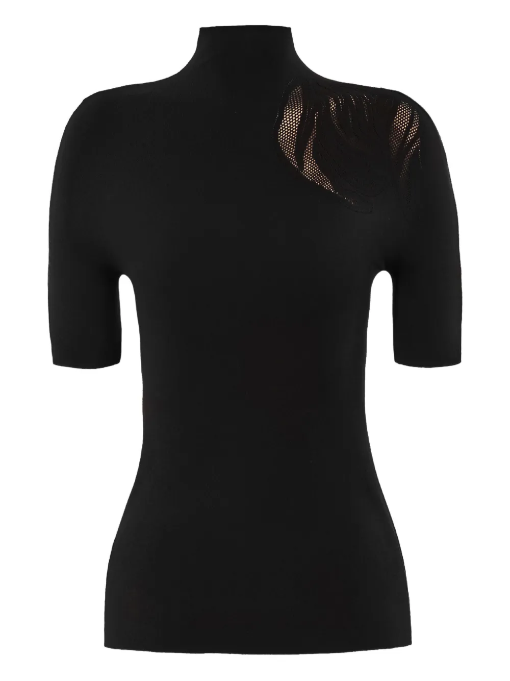 Wolford mesh-panel mock-neck top | Black | Image 1