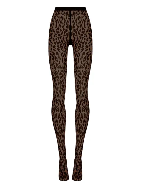 Wolford pantimedias con estampado de leopardo