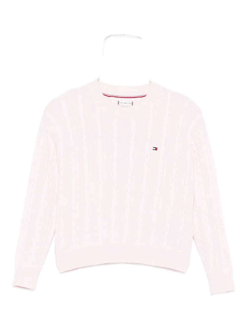 Tommy Hilfiger Junior Cable-knit Cotton Sweater In Pink