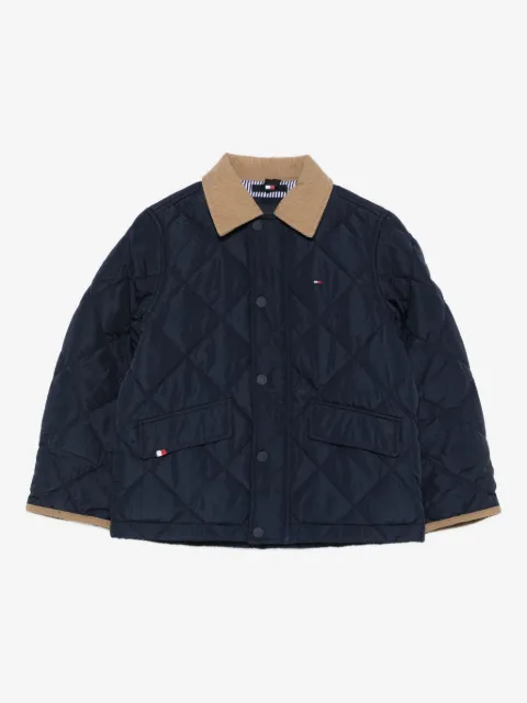 Tommy Hilfiger Junior quilted diamond-pattern jacket