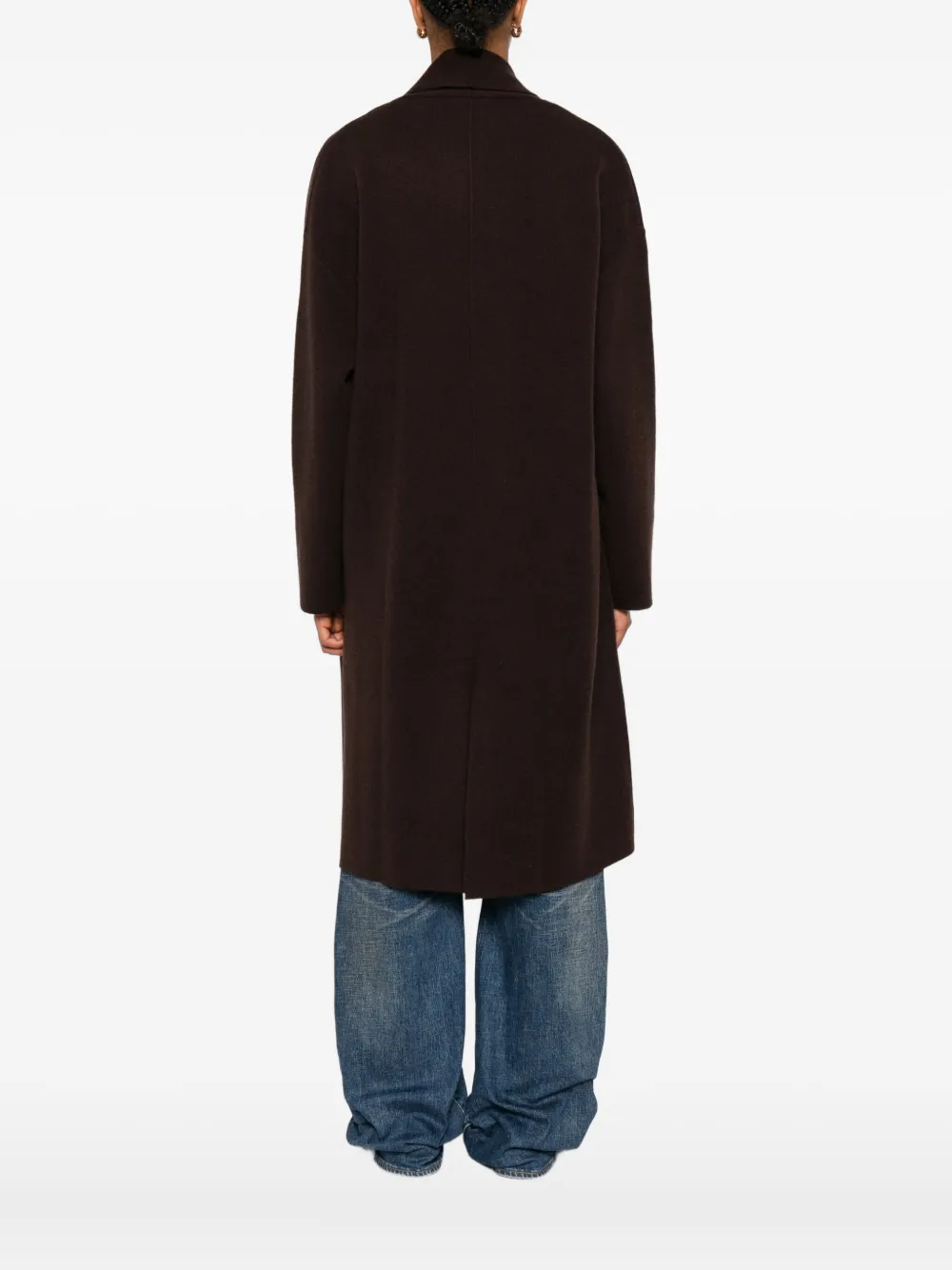 Allude Open-front Coat In Black
