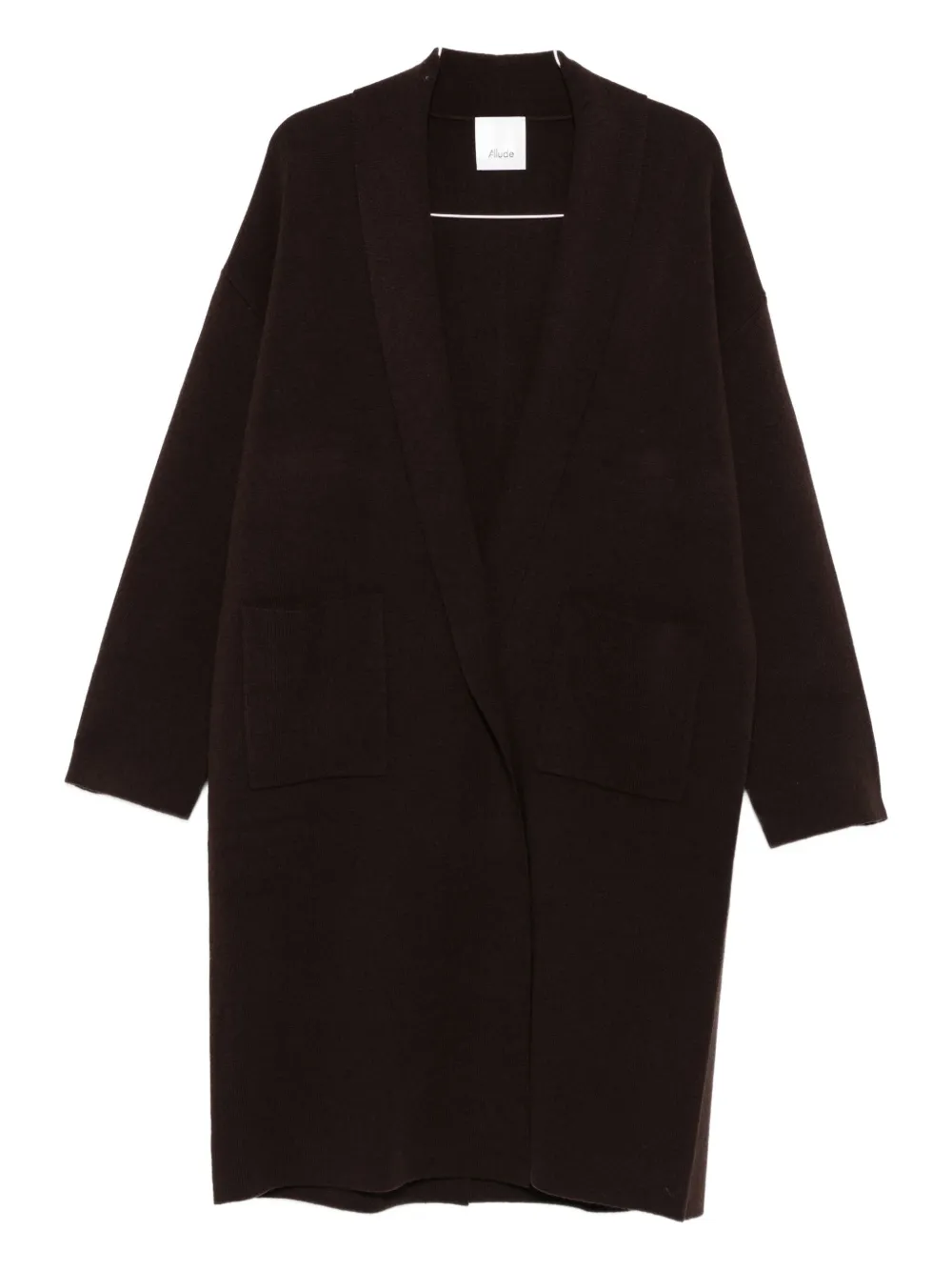 Allude Open-front Coat In Black