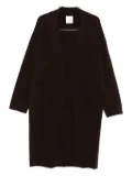 Allude open-front coat - Brown