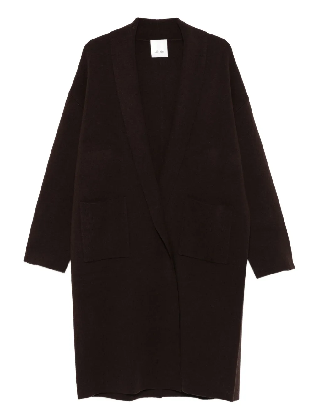 Allude Jas met open voorkant Bruin