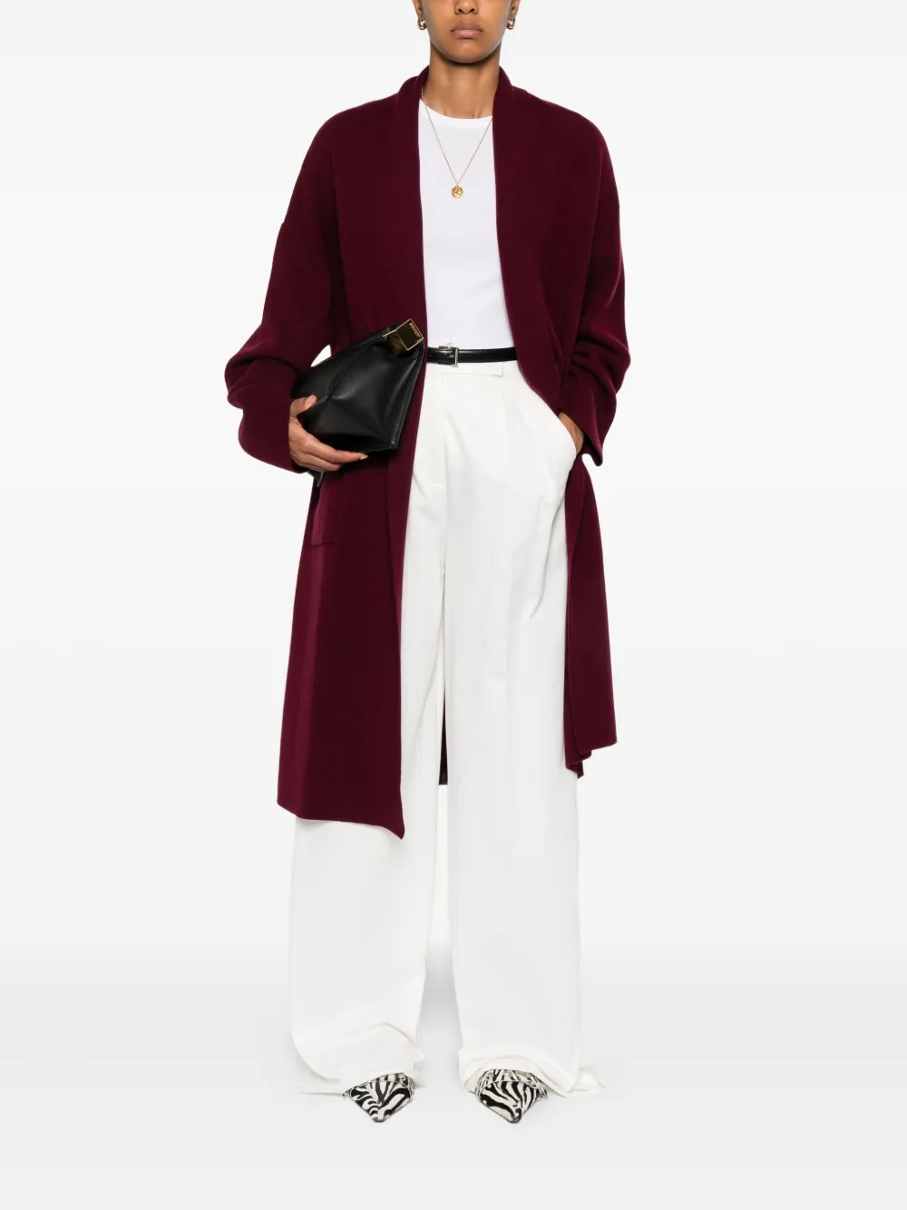 Allude open-front coat - Rood