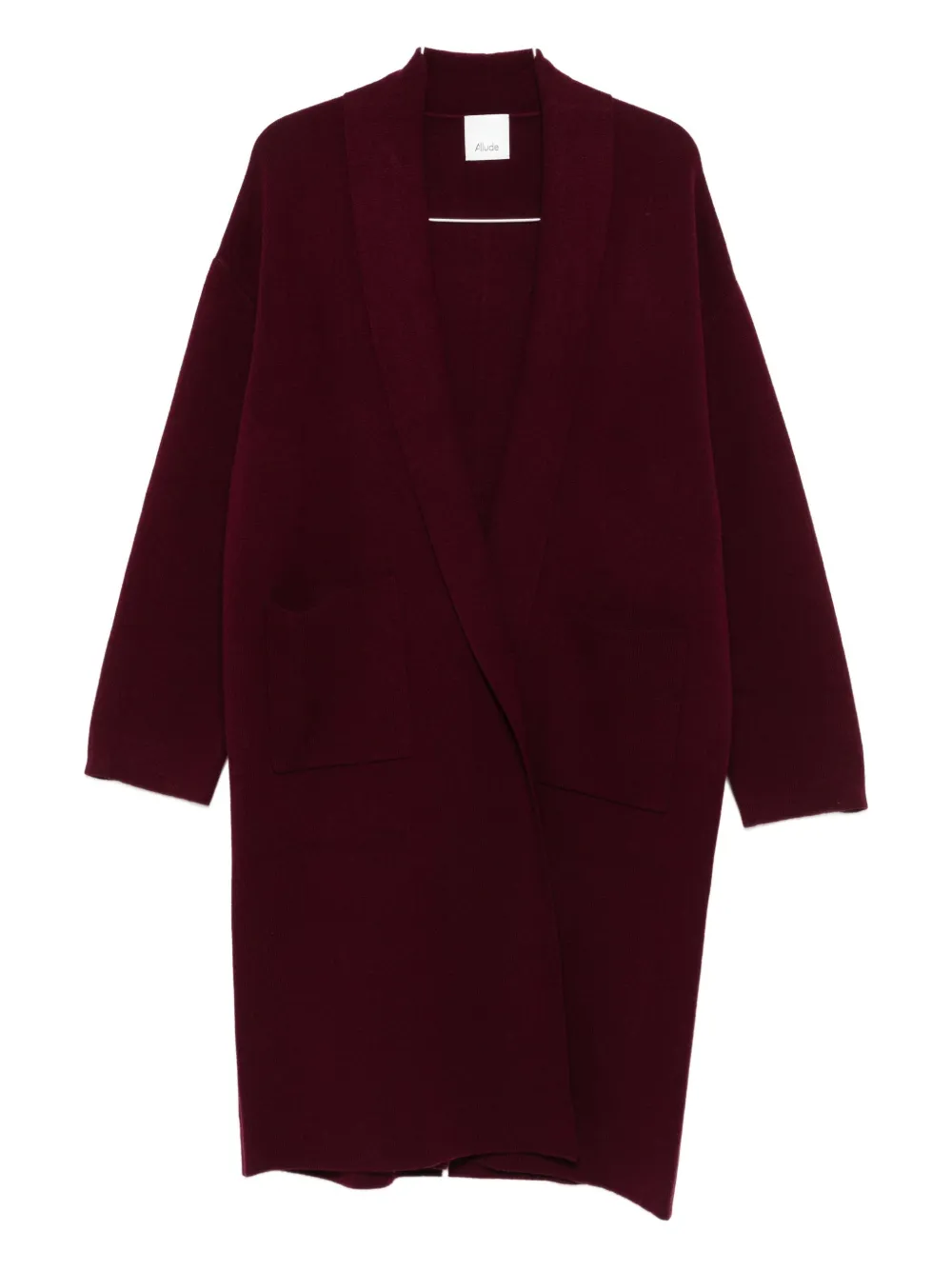 Allude Open-front Coat In Red