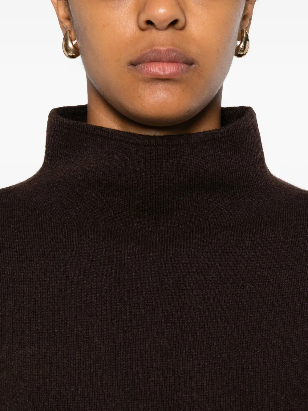 Allude Trui met hoge hals Bruin