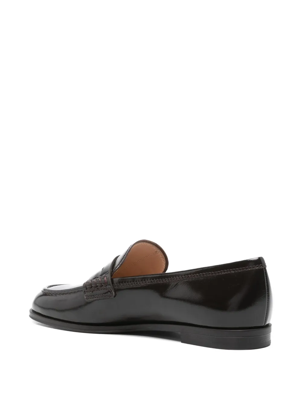 Gianvito Rossi leather penny loafers Brown
