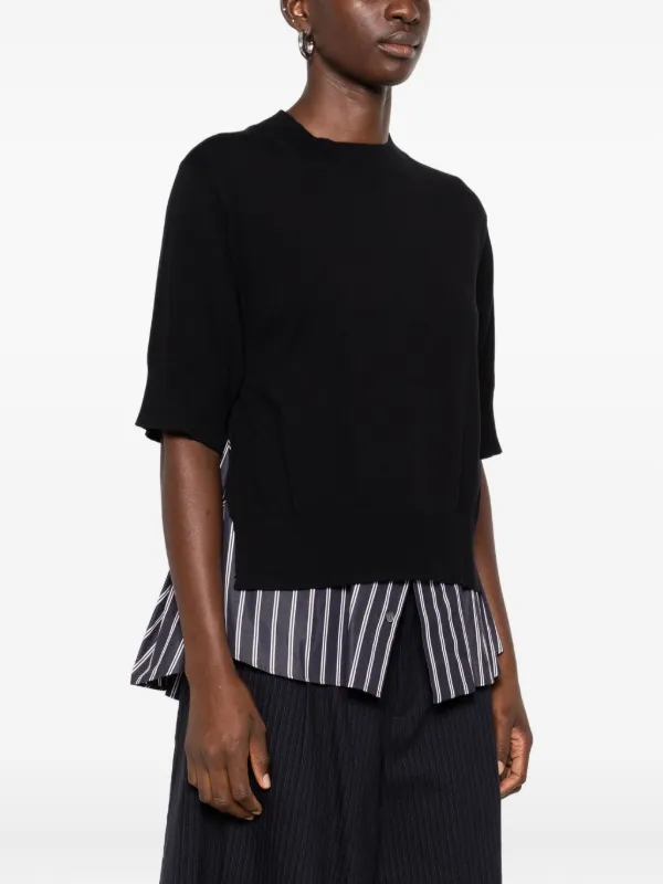 sacai ニット切り替えトップス sacaiの24年クリスマスウェア、切り替えニットブルゾンやライン