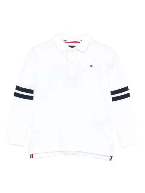 Tommy Hilfiger Junior playera tipo polo manga larga con motivo de rayas