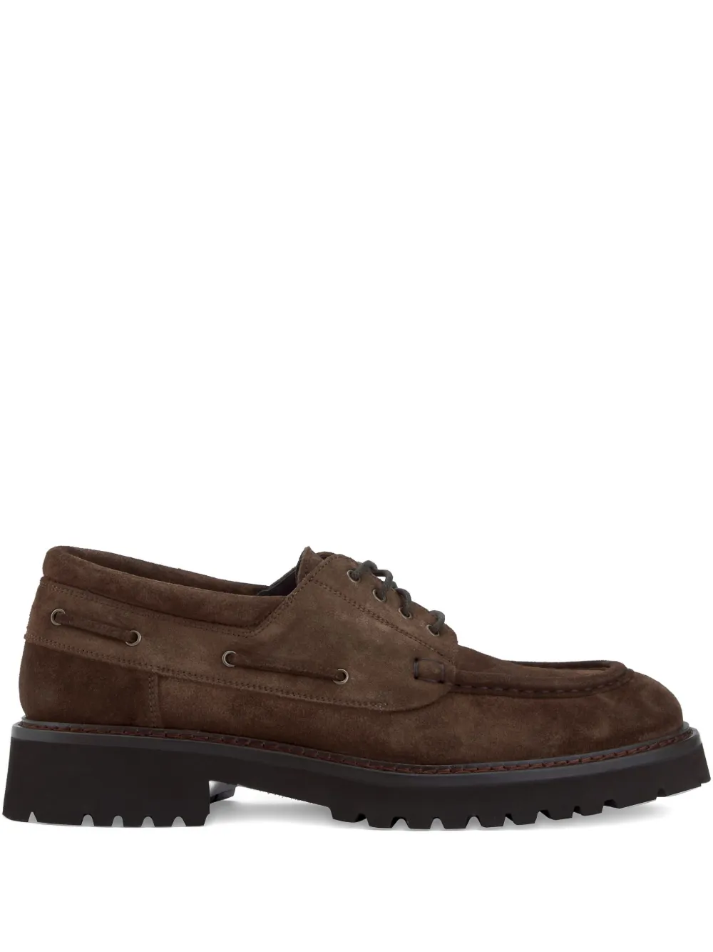 CALCE lace-up suede derby shoes Brown