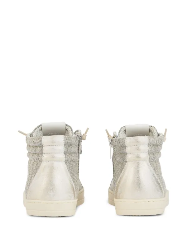 P448 Skate Dune zip-up high-top Sneakers Gold FARFETCH UK