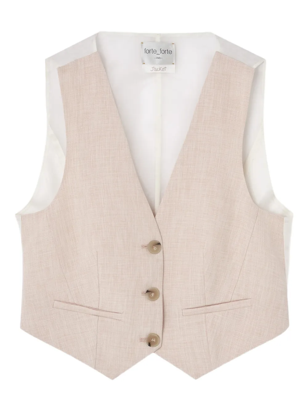 Forte Gilet met vlakken Beige