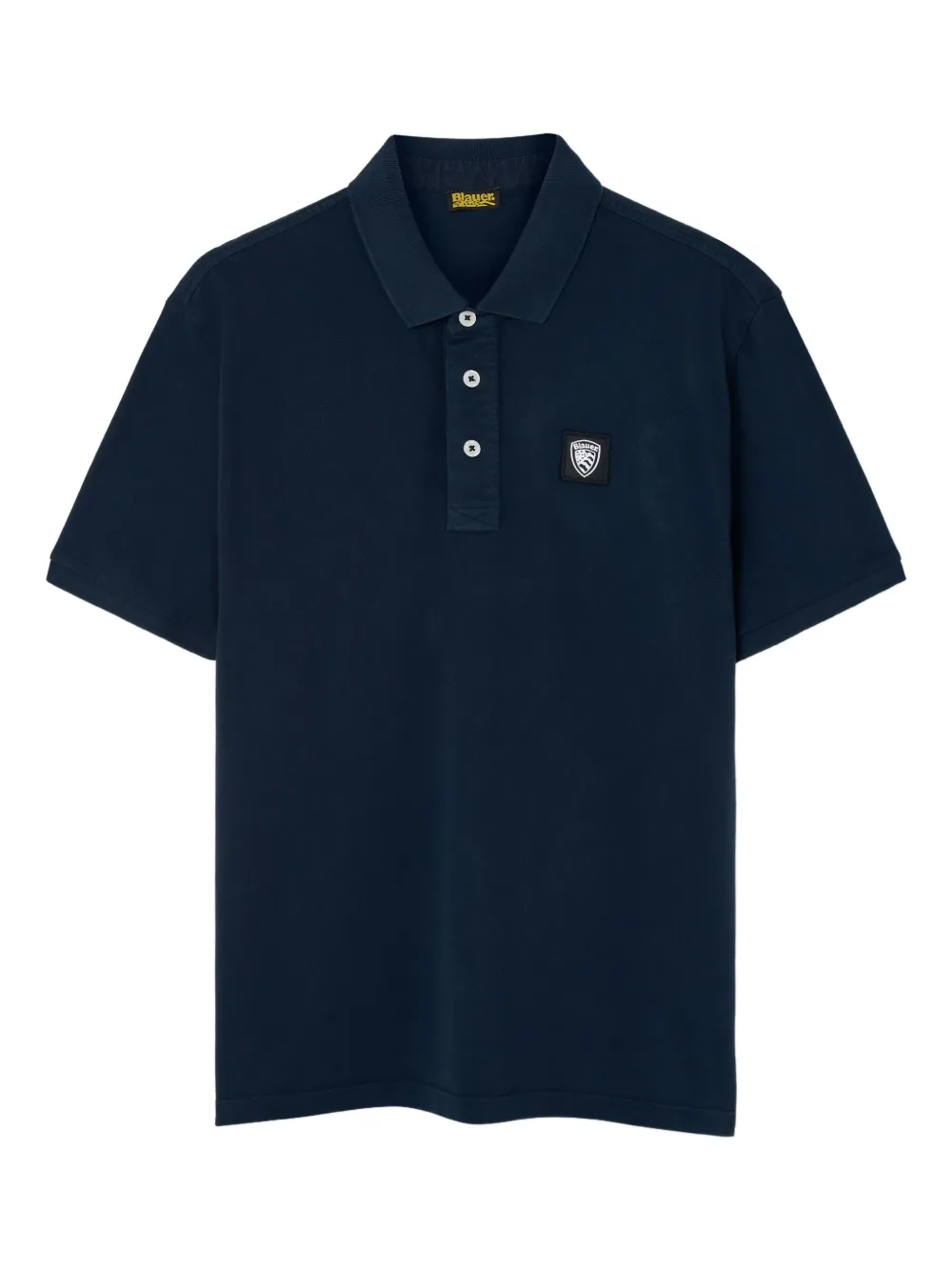 Blauer patch-logo polo shirt