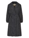 Herno chain-print belted trench coat - Blue