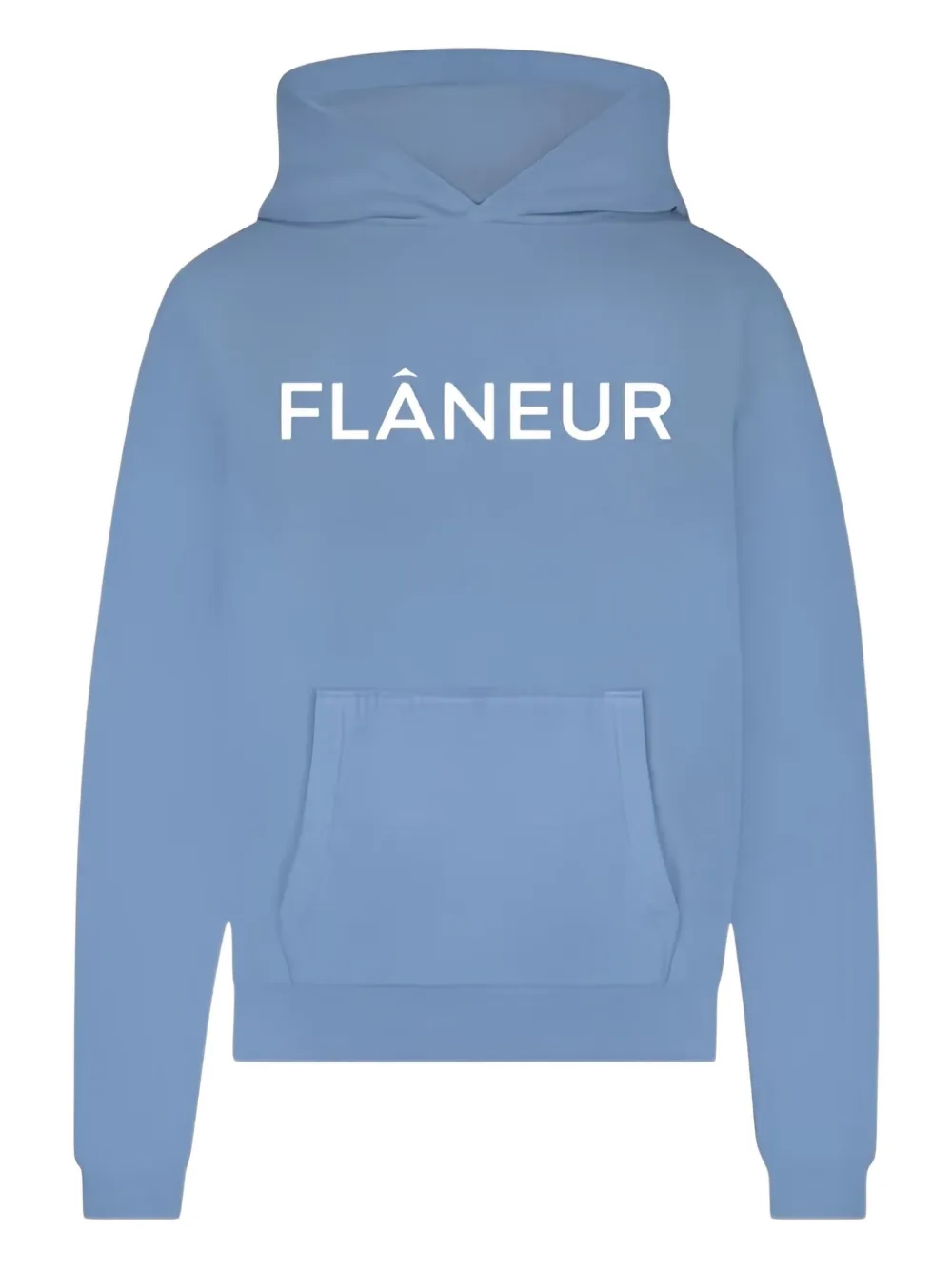 FLÂNEUR logo-print hoodie | Blue | Image 1