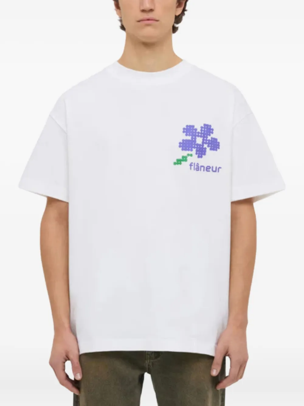 FLÂNEUR Katoenen T-shirt - Wit