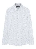 BOSS geometric-print shirt - White