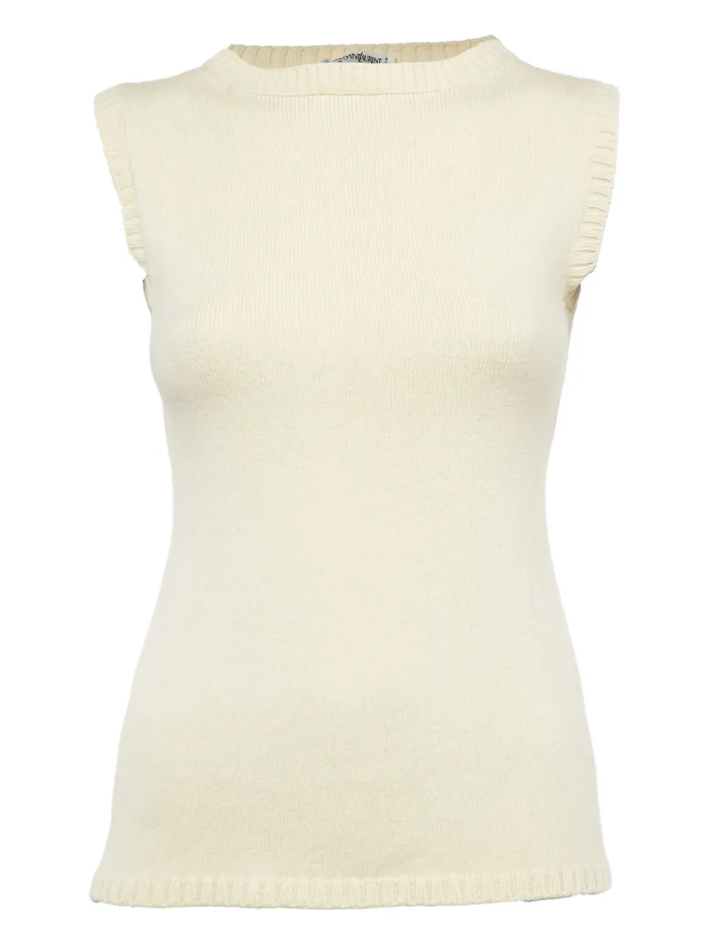 Saint Laurent Pre-Owned sleeveless knit top | Neutrals | Image 1