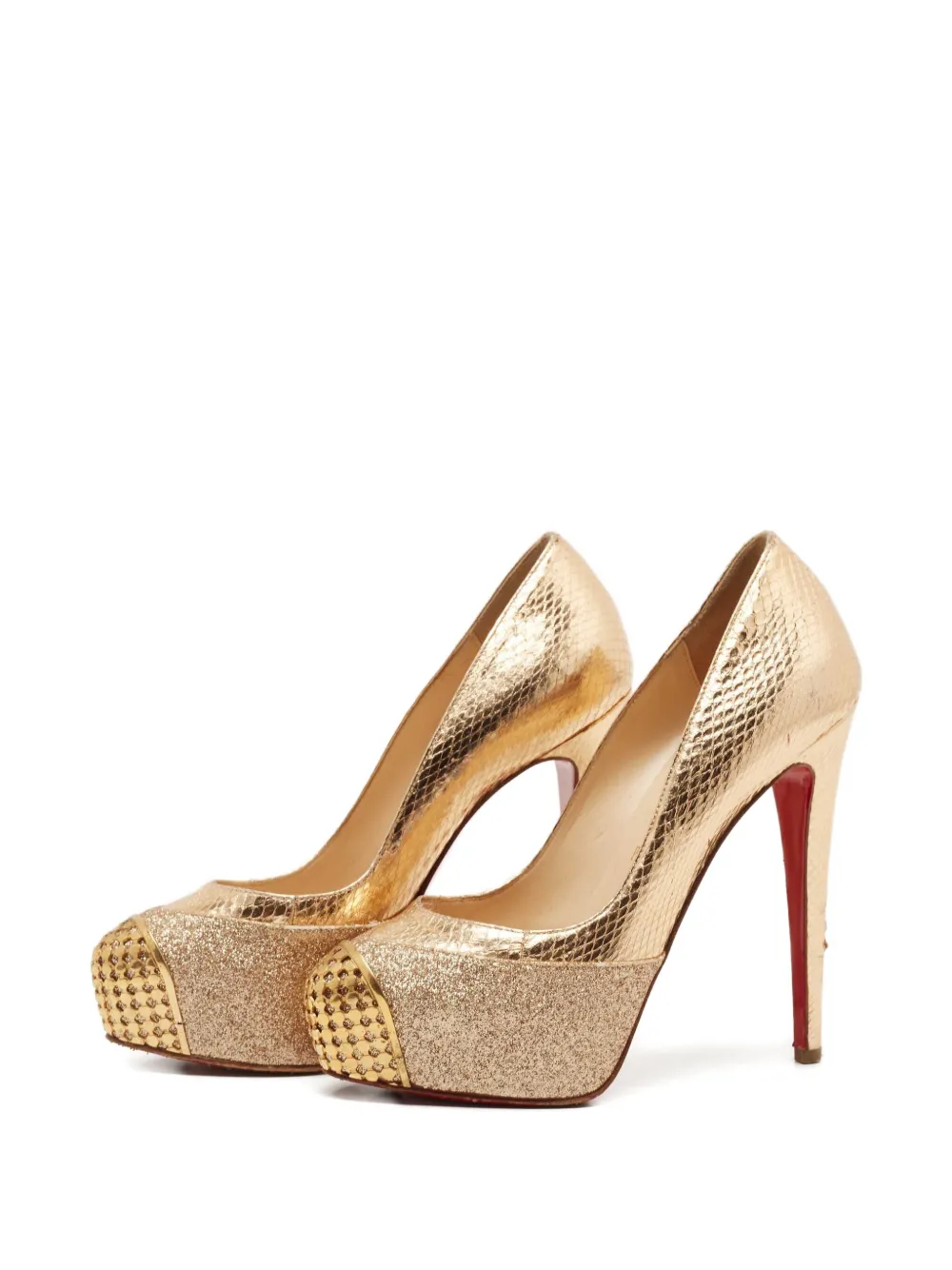 Christian Louboutin Pre-Owned 120 mm Maggie pumps met hak - Geel