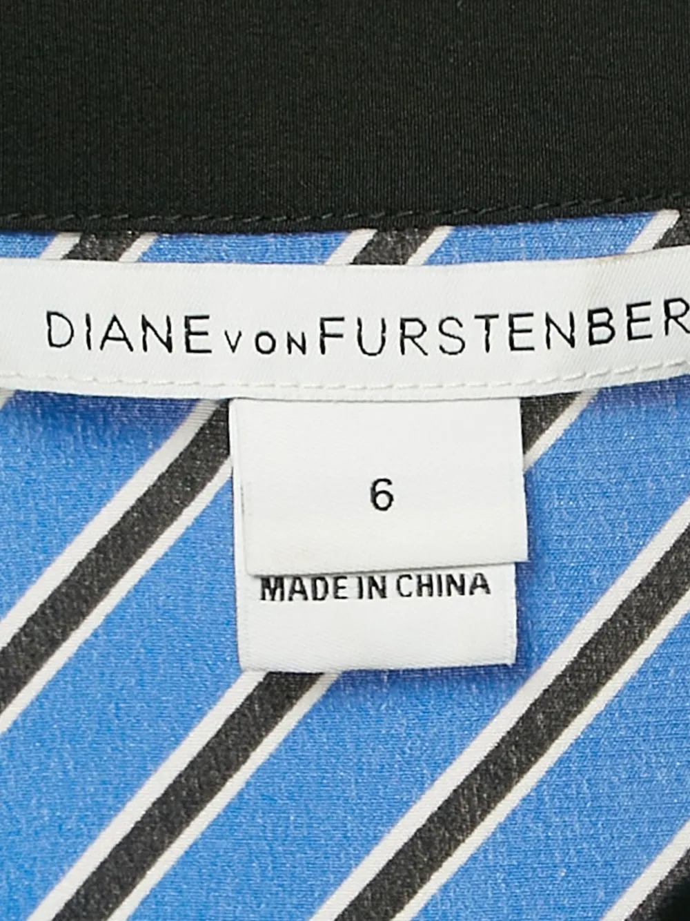 Pre-owned Diane Von Furstenberg Vintage Geometric-pattern Shirt In Black
