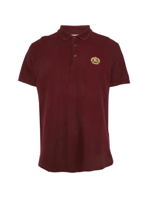 Burberry Pre-Owned cotton piqué embroidered logo polo shirt